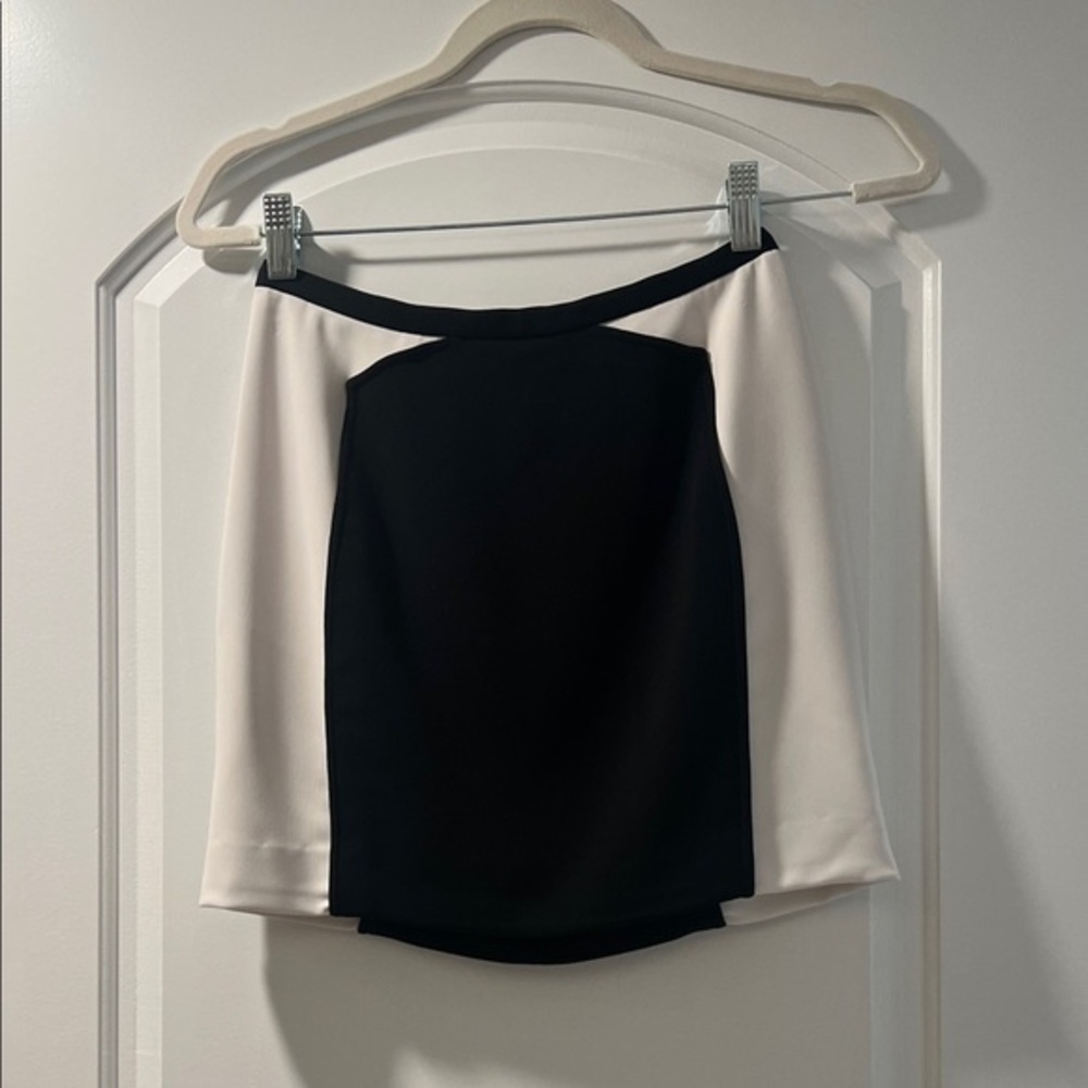 JAY GODFREY Black and White Mini Skirt